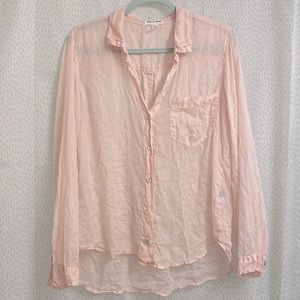 Bella Dahl 100% Linen pink blouse Size M